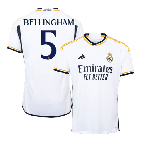 BELLINGHAM #5 Real Madrid Home Soccer Jersey 2023/24